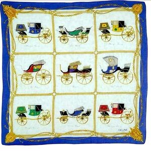 Celine Multicolor Carriage Print Scarf